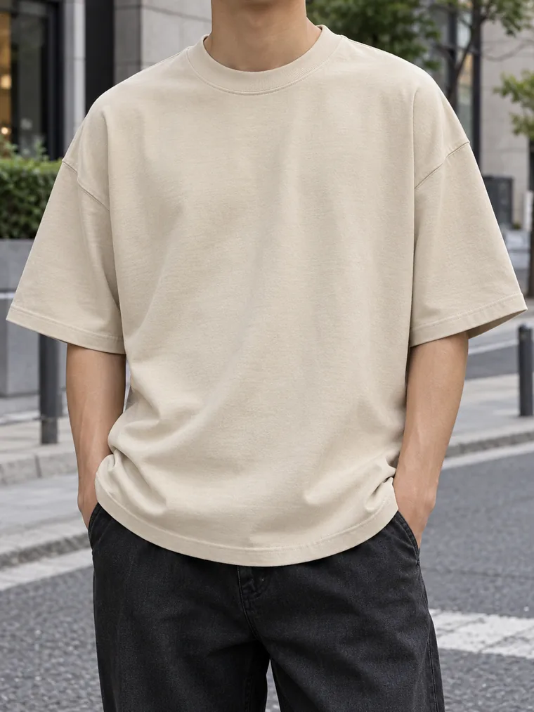 宽版落肩厚磅 TEE