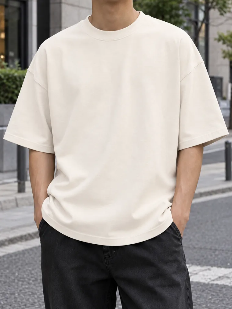 宽版落肩厚磅 TEE