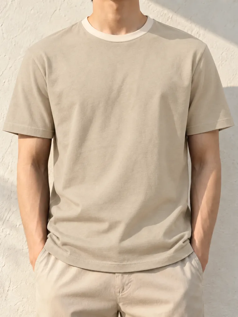 撞色领圈 TEE