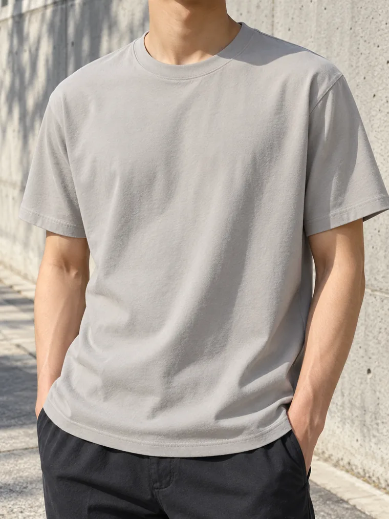 纯棉圆领素面 TEE