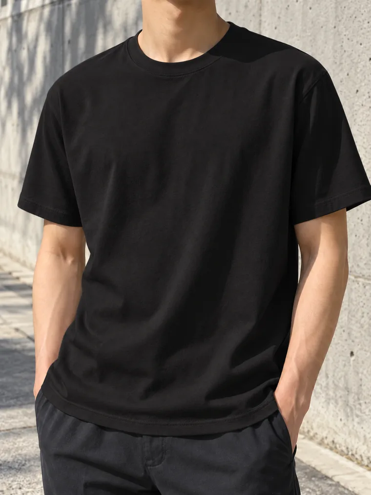 纯棉圆领素面 TEE