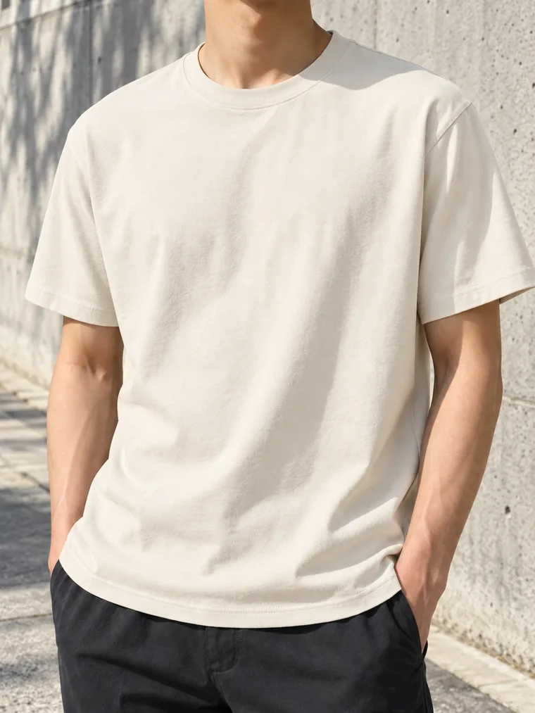纯棉圆领素面 TEE